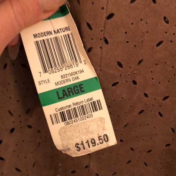 Faux suede brown cardigan L - Picture 8 of 8